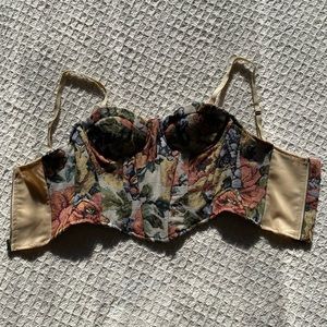 Floral Print Renaissance Corset